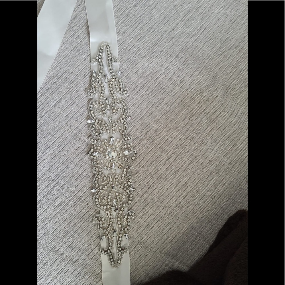 Hot Real Bridal Belts Wedding Belt Beaded Crystals - Picture 2 of 2